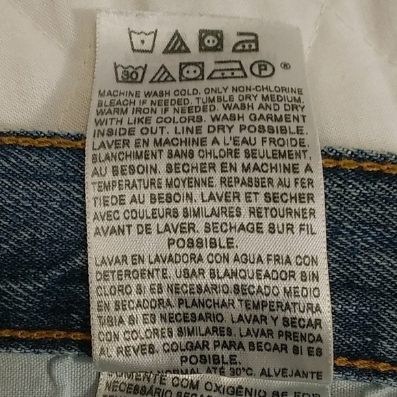 Levi's Strauss 90s Y2K Mens Straight Button Fly Blue Denim Jeans Size W34 L32 - Picture 8 of 12
